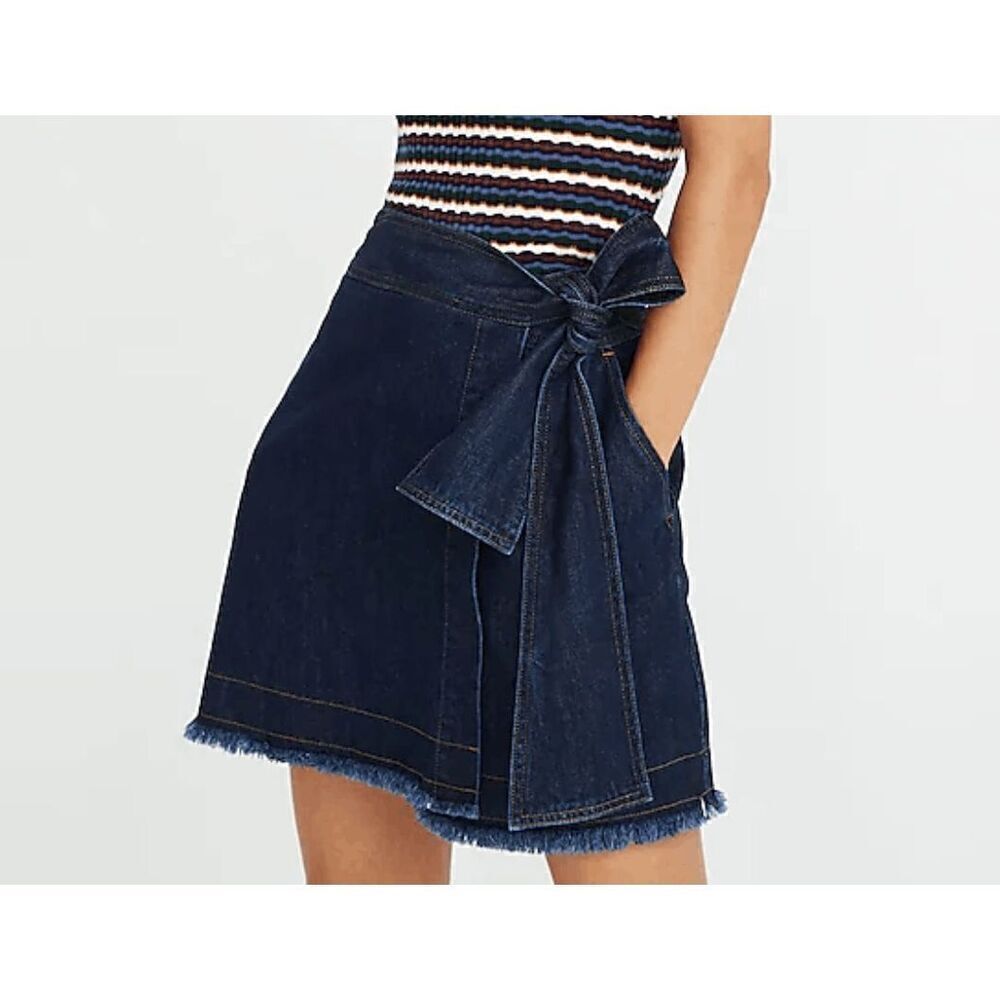 Madewell x Karen Walker Blue Denim Jean Killick Mini Skirt Women's Size 6